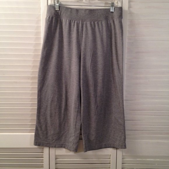 SJB L Grey Wide Leg Cropped Sweat Pants - Picture 1 of 4